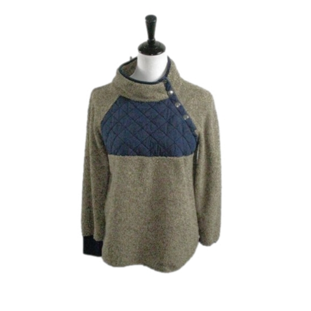 Unbranded Side Snap Fuzzy/Quilted Top Size Medium